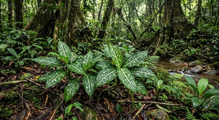 Painted Drop Tongue (Aglaonema costatum)
