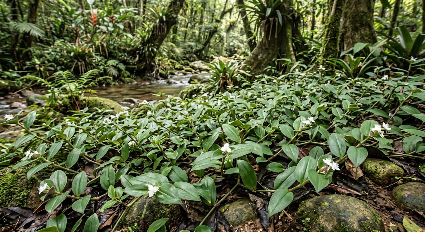 Small Leaf Spiderwort (Tradescantia fluminensis)