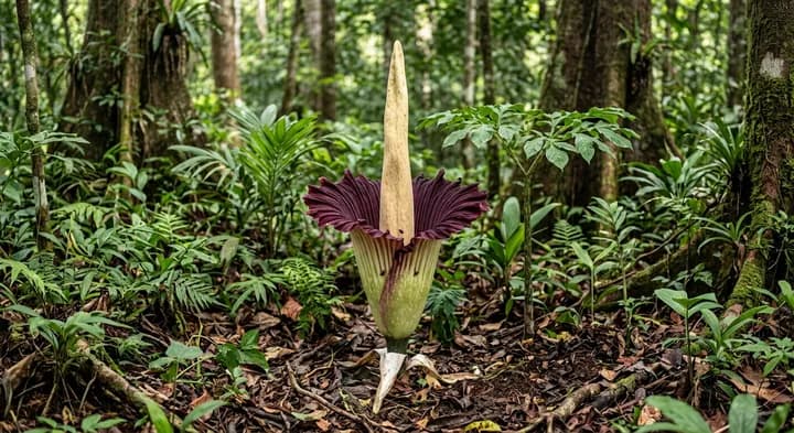 Giant lily (Amorphophallus gigantiflorus)