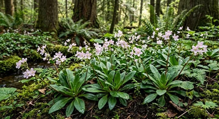 Siberian Miner's Lettuce (Claytonia sibirica)