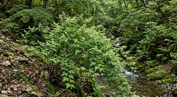 Foliage Neillia (Neillia incisa)