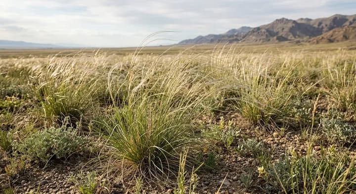 Mongolian feather grass (Stipa saikanica)