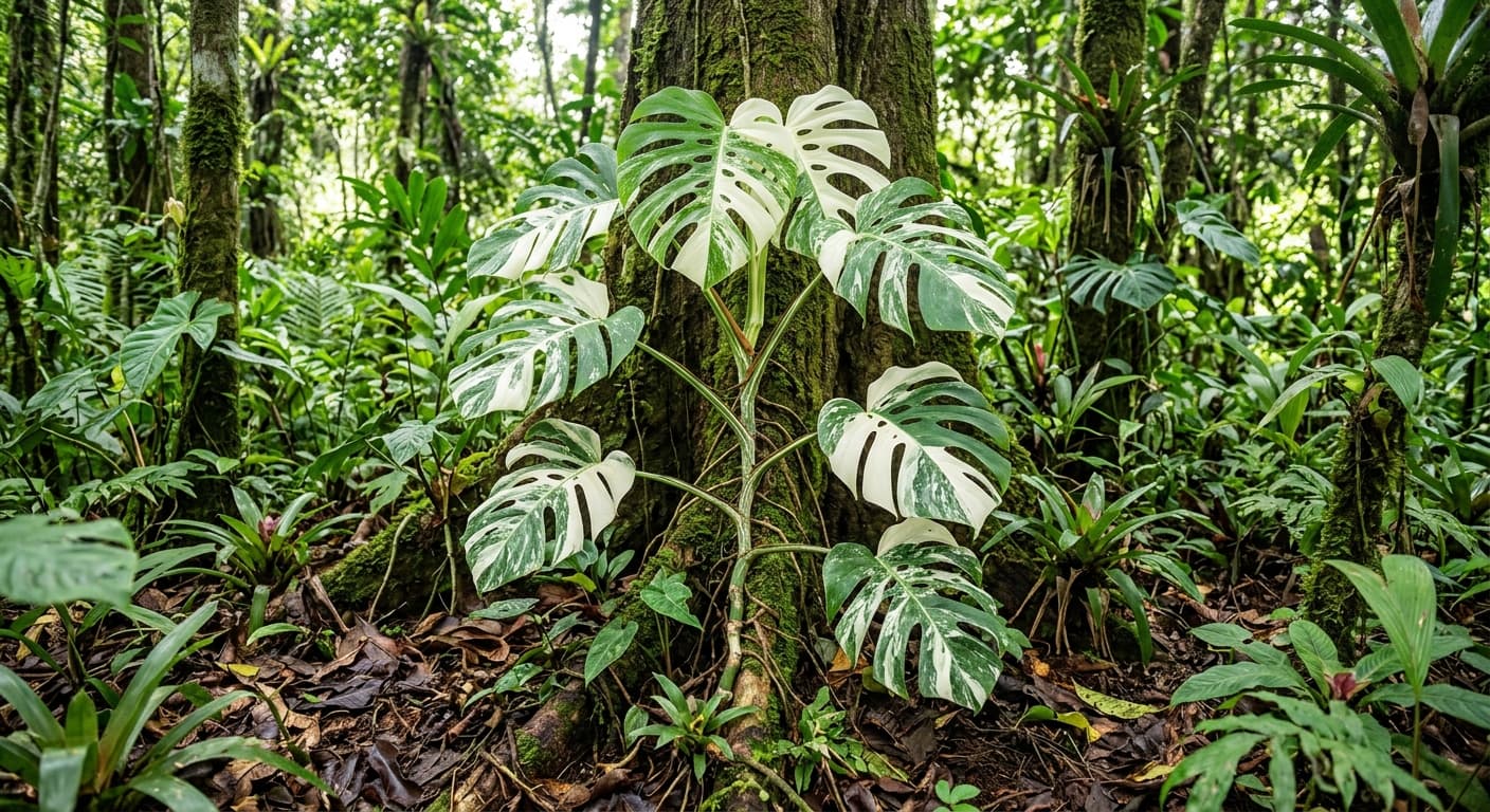 Variegated Monstera (Monstera deliciosa 'Albo Variegata')