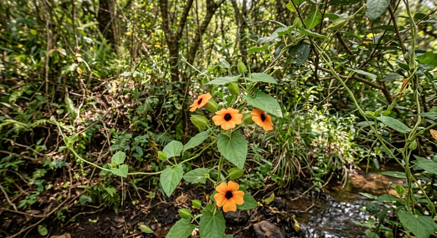 Black Eyed Susan Vine (Thunbergia alata)