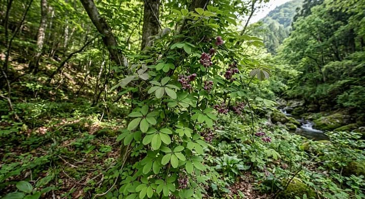 Chocolate Vine (Akebia quinata)