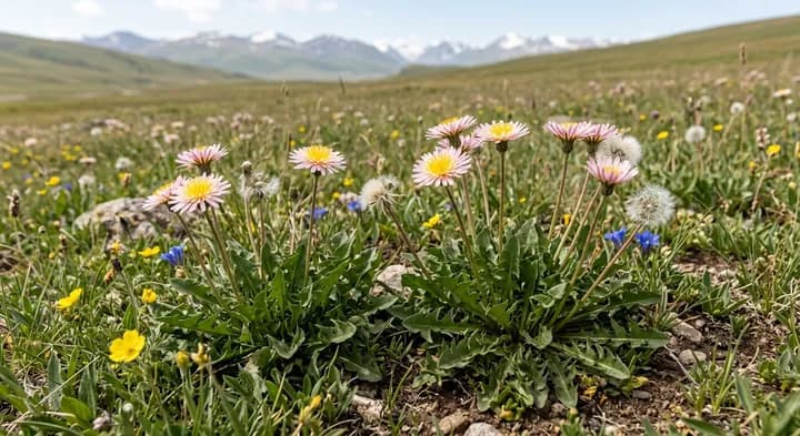 Pink-flowered Dandelion (Taraxacum pseudoroseum)