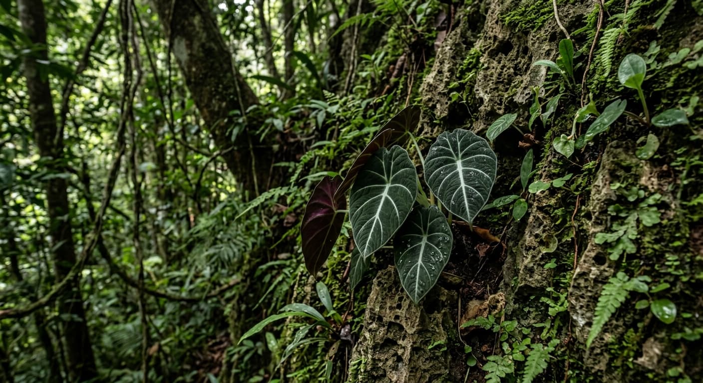 Alocasia Black Velvet (Alocasia reginula)