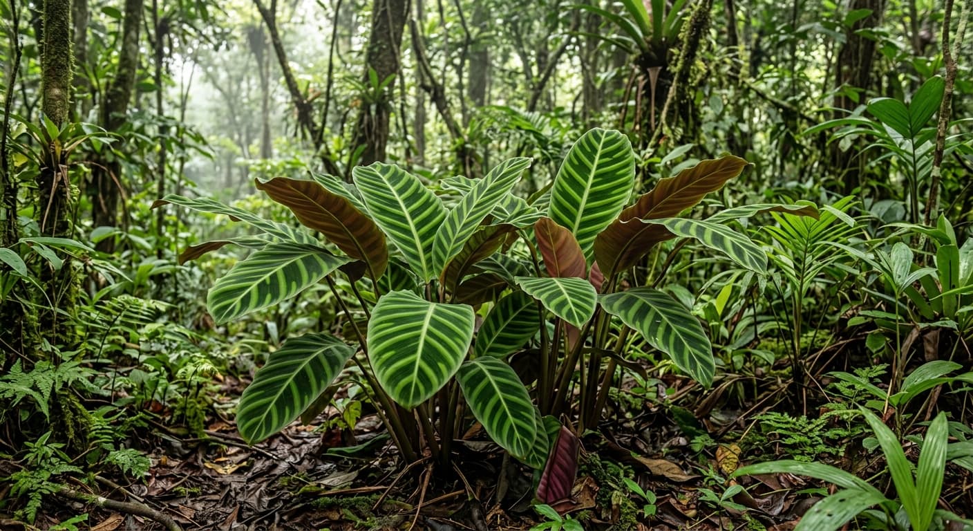 Zebra Plant Calathea (Calathea zebrina)