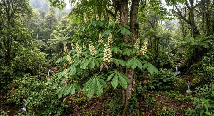 Wang's Horse Chestnut (Aesculus wangii)