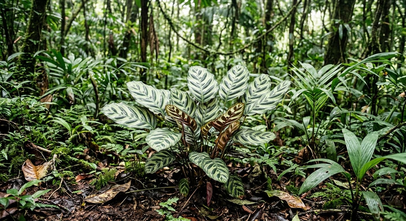 Peacock Plant (Calathea makoyana)