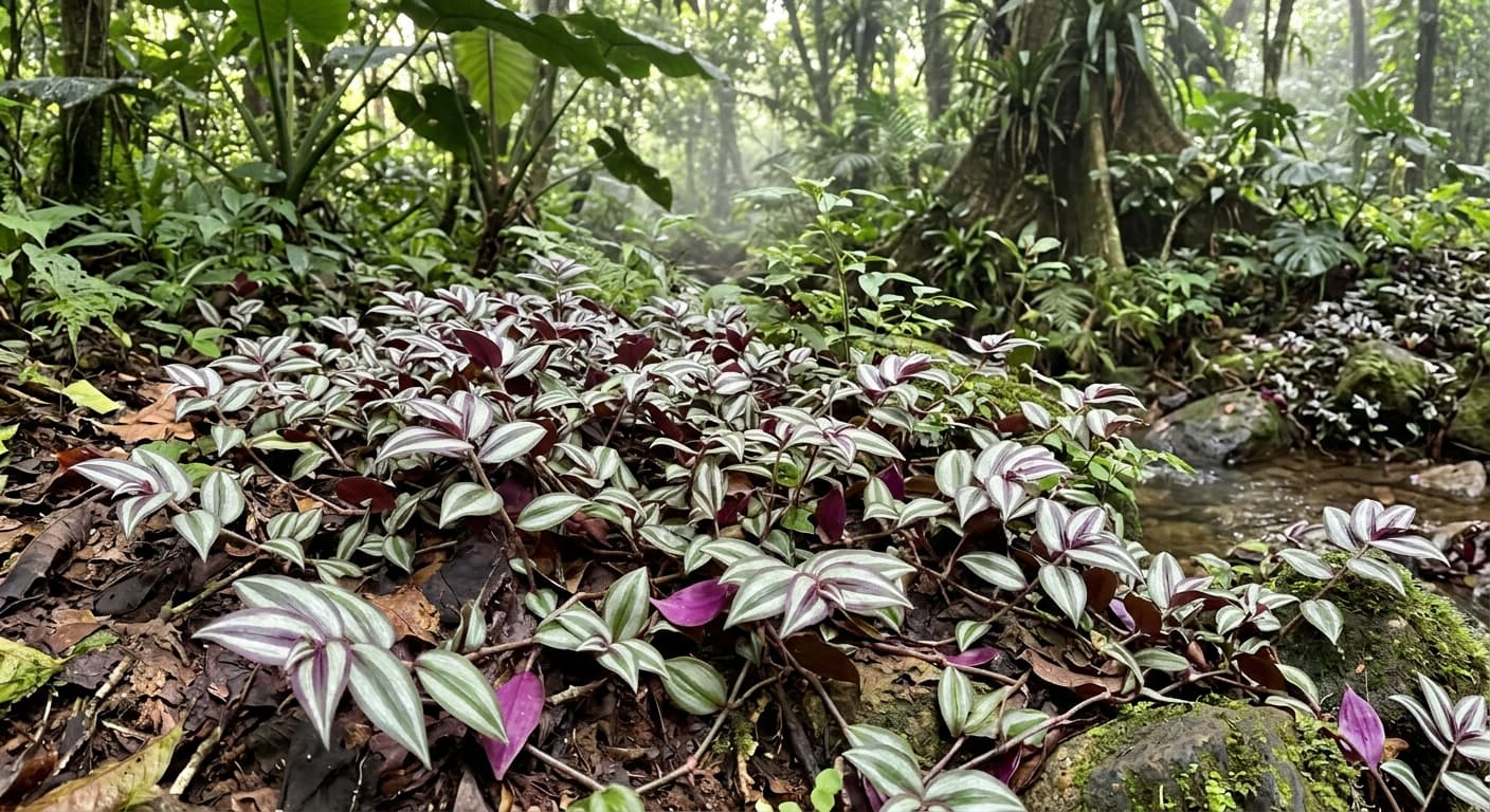 Wandering Jew Plant (Tradescantia zebrina)