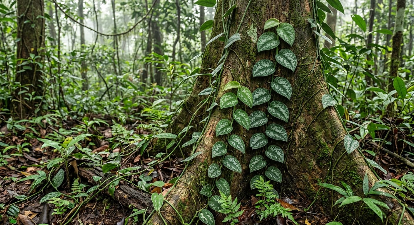 Satin Pothos (Scindapsus pictus)